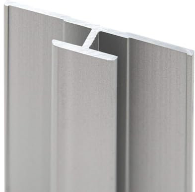Schulte profilé de jonction 255 cm alu-argenté pour panneau mural de salle de bain DécoDesign, revêtement décoratif douche, recoupable adaptable à la hauteur du panneau
