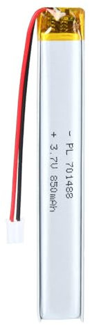 3.7V 850mAh Battery 701488 Lithium Polymer Ion Rechargeable Li-ion Li-Po Battery with 2P PH 2.0mm Pitch Connector