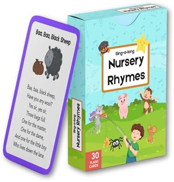 Personalised Classic Nursery Rhyme Cards for Babies and Toddlers, Incy wincy spider, The wheels on the bus, Early Learning Resources, Educational Preschool Children's Toys