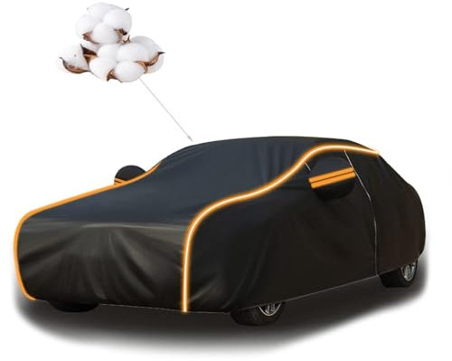 Autoabdeckung Winter Gemacht für Renault Kadjar 2015-2022, Stoffverbesserung, mit Baumwolle, Autoplane Winter, mit Reißverschlusstür, Reflektierenden Streifen z11m446