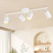 GeyouLux Deckenstrahler LED 4 Flammig, LED Deckenleuchte Schwenkbar, GU10 Deckenlampe Strahler Deckenspot, Modern Spot Lampe Wandstrahler Weiß für Wohnzimmer Schlafzimmer Küche (Ohne Leuchtmittel)