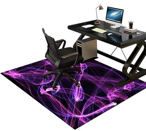 Tkuhknag Teppich-Stuhlmatte - Bodenschutzmatte Gaming Teppich Stuhlunterlage - 60 x 90 cm Kratzfest Bodenmatte Stuhlunterlage - schreibtischstuhl unterlage für Laminat - Schutzmatte für Teppichböden