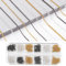 12 Strips Strips Metal Nail Art Chains, Gold Silver & Black Nail Chains with Box 3D Nail Decorations DIY Personality Charms Nail Jewelry Nail Design Ornaments Accessories for Manicure