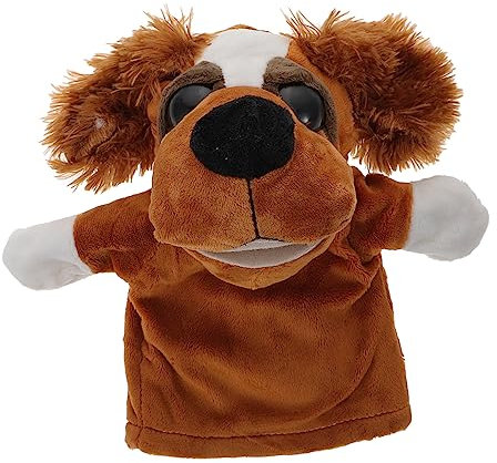 GARVALON Tierische Handpuppe Mit Haarigen Ohren Für Junge Mädchen Plüsch Spielzeug Kreativität Und Sprache Für Rollenspiele Und Geschichten
