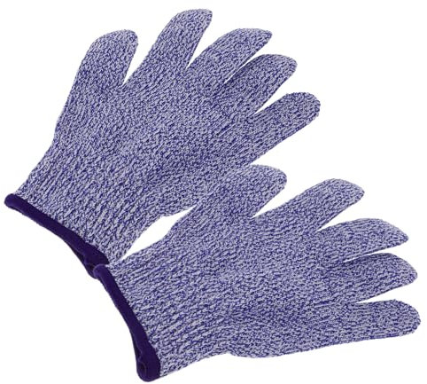 Mikikit Schnittfeste Kinderhandschuhe Schutzklasse 5, Blau, 1 Paar