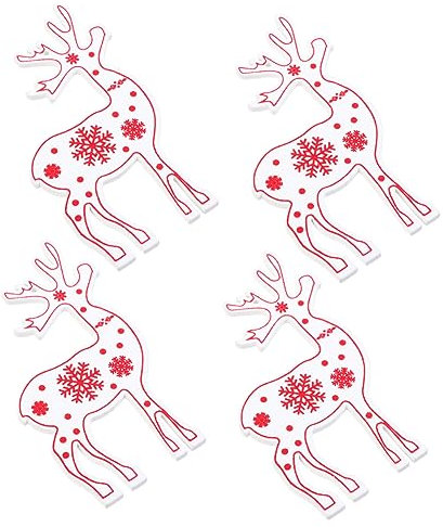 KONTONTY 24stücke Weihnachten Anhänger Holz Deer Weihnachtsdeko Weihnachtsbaumschmuck Weihnachtsschmuck Aus Holz Weihnachtsanhänger