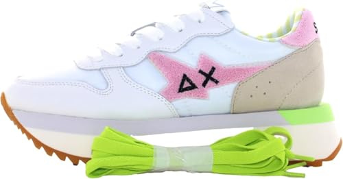 SUN68 Chaussures Big Stargirl Spongee Logo Code CPZ35215-04 Rose, Rose vert noir, 38 EU