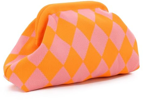 EVEOUT Pochette all'uncinetto da Donna Estiva Boho Clutch Intrecciata con Catena Matrimonio Festa Borsa a Tracolla a Maglia per Spiaggia Vacanze