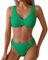 Votre Compte Maillot De Bain Femme 2 Pieces sans Manche Print Sexy Tenue Maillot De Bain Femme Enceinte Piscine Nouvelle Pas Cher Couleur Uni Extérieur Maillot De Bain Short Vert M