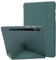 Haofun Funda Compatible con Samsung Galaxy Tab S10 FE/S9 FE/S9, Smart Cover PU Protecto con Auto Despertador/Sueño, Múltiples Modos de Soporte,Parte Posterior de TPU Blando, Verde