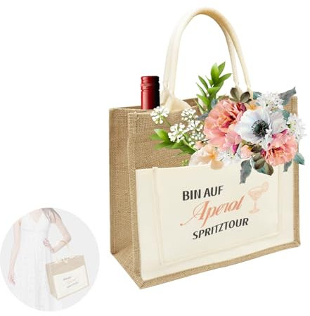 Zequech Jute Personalisierte Gestrickte Quadratische Einkaufstasche - Wiederverwendbare Häkelhandtasche für Frauen, Perfekt für Strandurlaub & Supermarkteinkäufe, Geburtstagsgeschenk