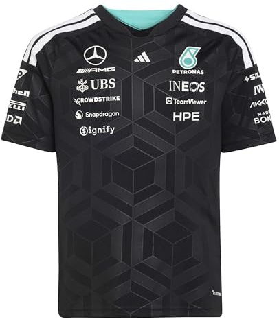 adidas Boy's Mercedes - AMG Petronas Formula 1 Team Driver Jersey, Black, 13-14 Years