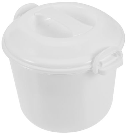 VICASKY 1Satz Mikrowellen Reiskocher mit Dampfgarer Funktion Wiederverwendbarer Kunststoffbehälter für Gleichmäßiges für Reis und Gemüse Robust und Langlebig