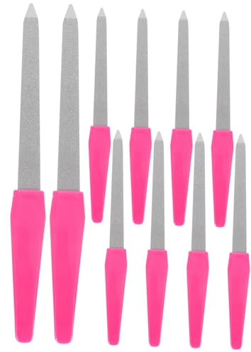 BESTYASH 10pcs Nail Files Portable Double Sided Fingernail Toenail Files for Natural Nails for Home Salon Use Lightweight Travel Friendly