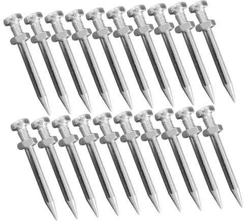 SKISUNO 20 Stück Rasenbelüfter Spikes Metall Nägel für Rasenlüfter Schuhe Robuste Aerator Nägel für Gartenpflege Effektives Werkzeug zur Belüftung von Rasenflächen Garten Aerator Zubehör