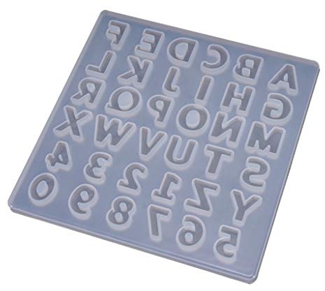 BUBEFSKD Digitaler Buchstabenform Silikonform Halskette Charme Anhänger Handgefertigtes Handwerk Für Kinder Handgefertigt Handwerk Präsentieren Geschenke Runde Ball Epoxidharzformen