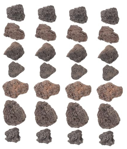 Sosoport Natürliche Schwarze Lavasteine 1,1 Kg Poröser Vulkan Kies für Vogeltränken Terrarien und Garten Dekoration Saugfähige Vulkanische Steine für Sauberes Wasser und Wildvogel