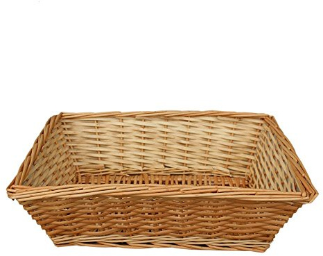 Red Hamper Large Tapered Split Willow Tray, Wicker, Brown, 12 x 25.5 x 39 cm
