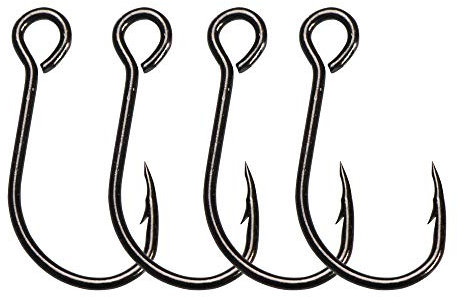 30pcs/pack Inline Single Hooks Single Replacement Hooks for Fishing Baits Lures 2/0 1/0 1# 2# 4# 6# 8# (6#-30pcs)