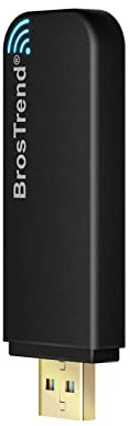 BrosTrend Linux Adaptador WiFi USB 1200Mbps, Linux USB WiFi Soporta Ubuntu, Mint, Debian, Kubuntu, MATE, Zorin, PureOS, Raspberry Pi 2+, Windows 11, Doble banda 5 GHz 867Mbps + 2,4 GHz 300Mbps, USB3.0