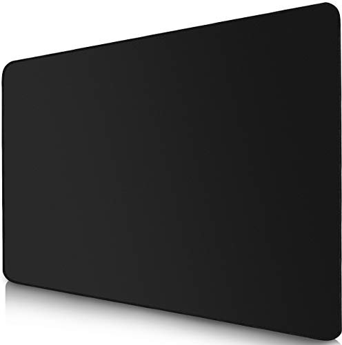 Sidorenko Mauspad 28x20cm - Mousepad mit Vernähte Kanten - Mouse Pad rutschfest - Mausunterlage in schwarz, Mausped für PC mit glatter Oberfläche, Mouspad klein, Maus Pad für alle Maustypen, Mauspat