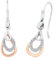 Amor Ohrhänger 925 Sterling Silber Damen Ohrschmuck, mit Zirkonia synth., 3,3 cm, Bicolor, Kommt in Schmuck Geschenk Box, 9271252