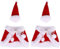 PRETYZOOM 2 Set Christmas Wine Bottle Cover Mini Santa Clause Suit with Hat for Wine Bottle Xmas Holiday Party Table Decoration
