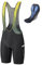 BALEAF Salopette da ciclismo da uomo con imbottitura 4D, per bici da strada, pantaloncini da bicicletta, tasche in gel, UPF50+, B-nero/giallo, S