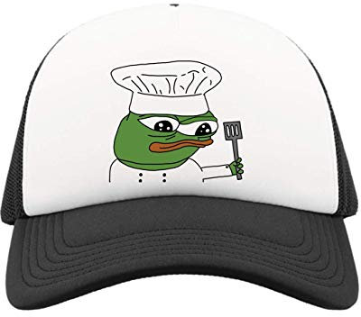 Funny Pepe The Frog Chef Meme Art Half Mesh Trucker Cap Baseball Hut Snapback One Size