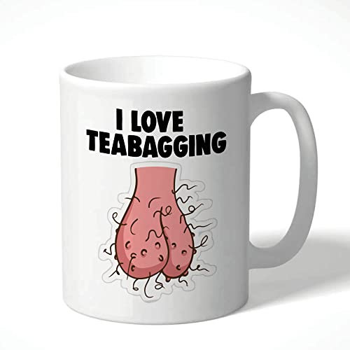 Cheeky Chops Funny I Love Teabagging Mug for Tea Lovers Office Humour Birthday or Secret Santa Cup Printed Both Sides CMUG01