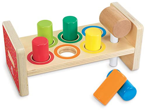 Early Learning Centre Wooden Hammer Bench For Children From 12 To 36 Months Wooden Toys 1 Year Old Baby Hammer Toy Elc Toys Kids Hammer Hammer Bench Toy Toddler