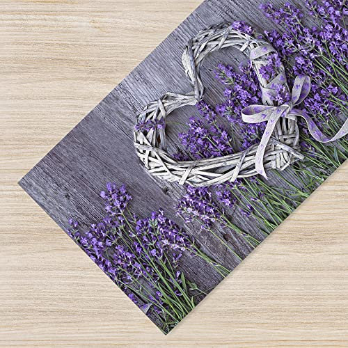 Il Gruppone Passione Casa Tappeto Cucina Antiscivolo Made in Italy Passatoia Antimacchia Multiuso Corridoio Soggiorno Lavabile in Lavatrice - 50x100 - Stampa Lavanda