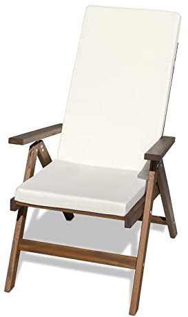 PARAMAISON Cuscino Imbottito per Sdraio Cook, Sfoderabile, Antigraffio, con Laccetti, Interni od Esterni, Imbottitura 5 cm, Universale Copri Sdraio Giardino 45x120 cm