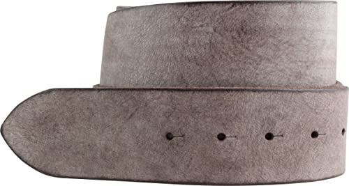 BELTINGER Wechselgürtel aus weichem Vollrindleder Used-Look ohne Schnalle 5 cm | Druckknopf-Gürtel für Damen Herren 50mm | Vintage-Look | Braun 90cm
