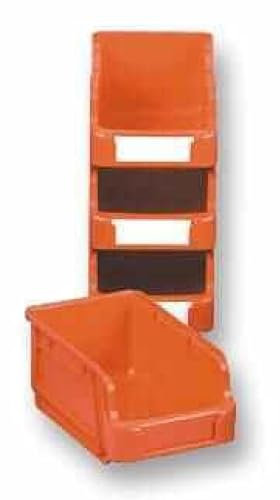 INTERBIN - High Capacity Plastic Storage Bin, Red Large - 130mm x 150mm x 253mm