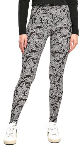 Urban Classics Damen Ladies Soft AOP Leggings Yoga Pants, blacknewpaisley, XXL