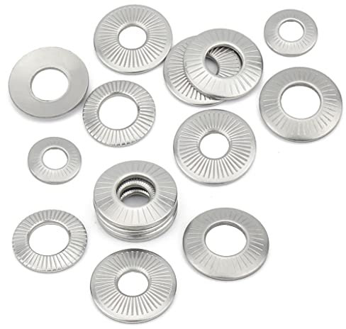 BOUACOUA M8 Rondelle di Fissaggio con Dente Rondella di Bloccaggio Acciaio Inox Rondella Antiscivolo (30 Pezzi)