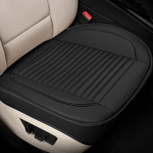2 Stück Autositzbezüge vorne unten, Kunstleder-Schutz nur für Vordersitze, wasserdichte und rutschfeste Kissen, passend für die meisten Automobiltelefone (Schwarz)