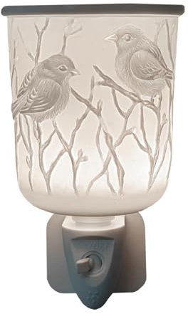 Cello Plug-In Wax Melt Burner – 3D Bird Design | Porcelain Electric Oil Warmer Aroma Lamp for Wax Melts Bird Lover Gift Home Fragrance Friendship Ornament Birthday Present Room Decor