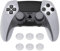 playvital Coque Protection pour ps5 Edge Manette,Housse Silicone avec 6 Capuchon Joystick pour ps5 Edge Controller Cover Skin,Anti-Dérapante Accessoire-Blanc Transparent,3D Studded Edition