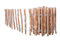 Sevico Staketenzaun imprägniert Haselnuss Holzzaun Haselnussholz Zaunlatte Rollzaun Kastanienzaun Gartenzaun 50 cm x 5m, Lattenabstand: 3-4 cm