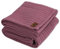 Puckdaddy Strickdecke Thea | Babydecke in Beere | Zopfstrickmuster | Baby Geschenk-Set zur Geburt | 1 Babydecken (72x100 cm) | 100% Baumwolle | Oeko-TEX geprüft
