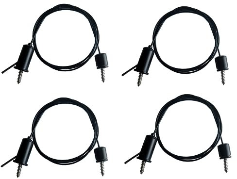 maidodo 4pcs Stahlseil 2,5m Hängende Aufhängung Befestigung Edelstahl Decke Drahtseil Seilaufhängung für LED Panel Lampe Hängeleuchte Pendelleuchte