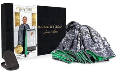 WOW! STUFF Harry Potter - Invisibility Cloak Junior Collection - Deluxe Tarnmantel Umhang für Kinder - inkl. Handy-Halterung und Handy-App