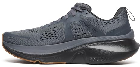 Saucony Men's Guide 18 Sneaker, Shadow/Gum, 7.5 UK