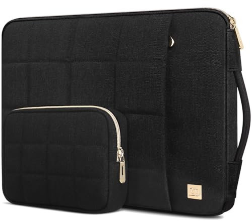 DOMISO 14 Laptop Sleeve with Handle Portable Tablet Case Bag with Accessories Pouch for 14 Inch Laptops/Chromebook 14 / Lenovo IdeaPad ThinkPad/HP Pavilion 14 Stream 14 / Dell/MSI, Black