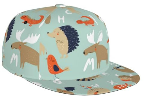 Cappello, Animal Word List Cappellino da Baseball con Visiera Cappellini Casuali Traspirante Cappelli Visiera per Regalo Estate Donna