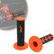 JFG RACING 1 Paio di Manopole Manubrio Moto,Manopole Moto da 22 mm/24 mm,Manopole Acceleratore Antiscivolo per Pit Dirt Bike Motocross-Arancione