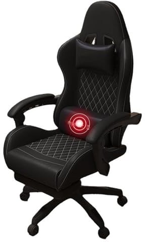Silla Gaming Sillón Gamer Ergonómico Con Altavoces Bluetooth Reposapiés Reclinable Silla Oficina Con Reposacabezas Cojín Lumbar De Masaje Silla De Ordenador Con Cojín De Asiento Calefactable