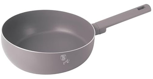 BERLINGER HAUS Padella reversibile con rivestimento in titanio, 26 cm, collezione tortora, efficiente e facile da pulire